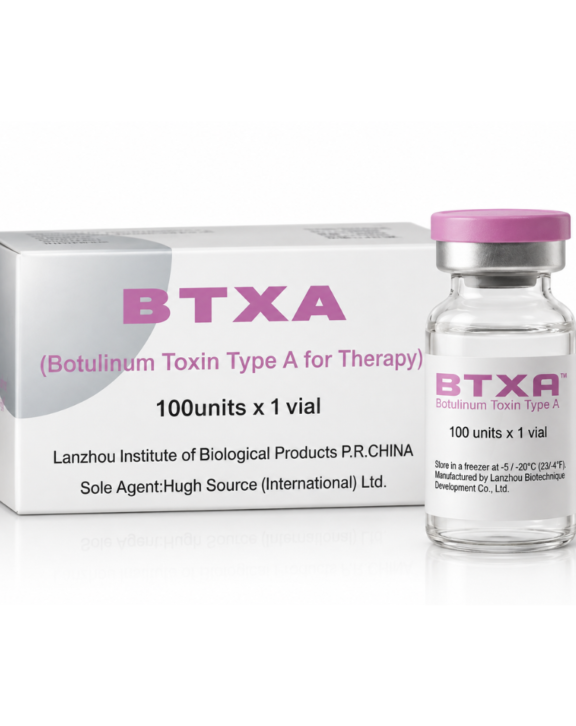 Potente relajante muscular que actúa directamente sobre  los músculos. Descripción BTXA ™ es un relajante muscular, eficaz para tratar diversos trastornos neuromusculares y aplicaciones cosméticas relacionadas con los músculos Indicaciones – Neurología – Rehabilitacion – Hiperhidrosis focal – Manejo del dolor – Reducción líneas de expresión Principios Activos Toxina Botulínica TipoA 100 UI Mecanismo de Acción El músculo se contrae al recibir la señal del neurotransmisor a través de la transmisión en el nervio. La acetilcolina es uno de estos neurotransmisores y acciones de BTXA ™ al inhibir la liberación de acetilcolina en la membrana presináptica de las terminales nerviosas y provocar una relajación muscular. Tamaño 100 UI Para adquirir este producto y recibir visita médica por favor contáctanos y un asesor te atenderá. &nbsp;